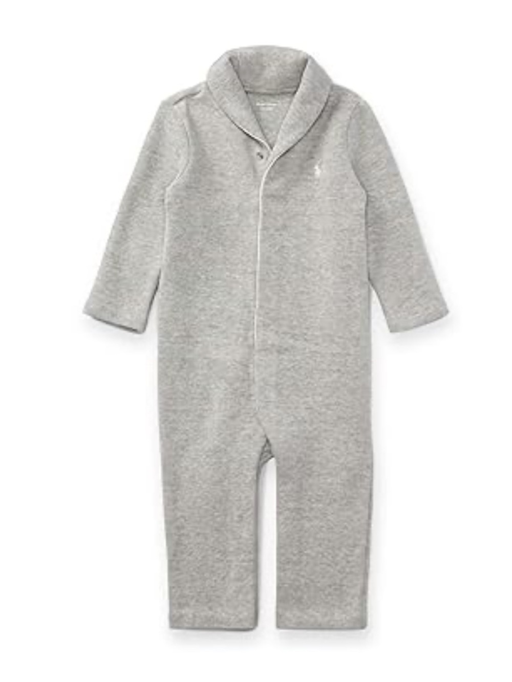 Ralph Lauren knitted gray baby onesie shawl collar 6M NWOT